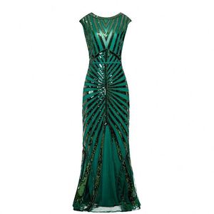 Nuevo Vestido Largo de Noche con Lentejuelas y Diamantes de Cachemira con Dobladillo en A para Mujer, Ajustado, para Fiesta, Banquete, 2026 - Product Image 2