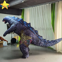Funtoys Costume de mascotte de dragon de dinosaure gonflable Monster Fursuit Macotte Noël Halloween pour adulte