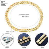 Fournisseur en gros 6mm Bracelet à maillons cubain Laiton plaqué or rempli Homme Accessoires Bijoux Bracelet CZ glacé