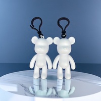 Modèles d'animaux en résine PVC faits à la main de 8 cm de haute qualité pour la Saint-Valentin, les fêtes et les célébrations, modèles de lapins et d'ours en PVC pour la création de bijoux DIY
