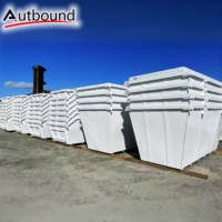 Conteneur de collecte de déchets industriels robuste en acier de 8m³ pour la construction commerciale, avec logo OEM