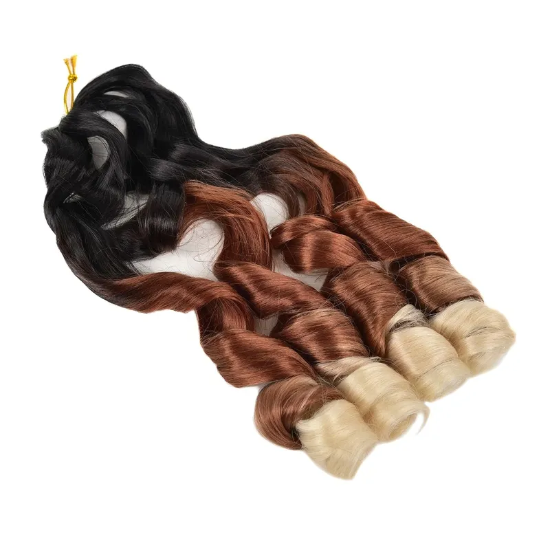 150g 20 22 24 Zoll Pony Style Crochet Braid Attachments Zöpfe Spiral French Curls Extension Synthetisches lockiges Flechthaar
