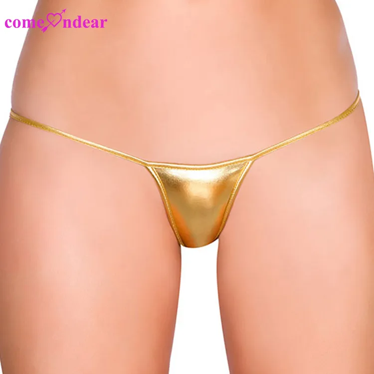 2022 Hot Selling Multi Color Undies Plus Size Micro Shiny Sexy Leather Panties Thongs And G String Mature Women's Underwear