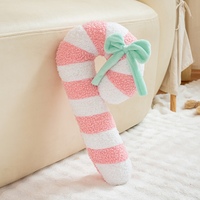 Coussin décoratif en peluche Homme en pain d'épices de Noël, maison, sucette canne à sucre, rembourré en coton PP, 31-50cm, OEM