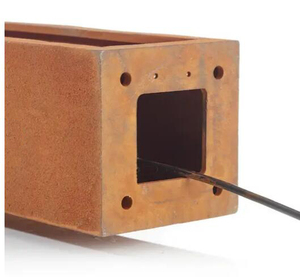 Borne lumineuse extérieure rustique en acier Corten - Product Image 4
