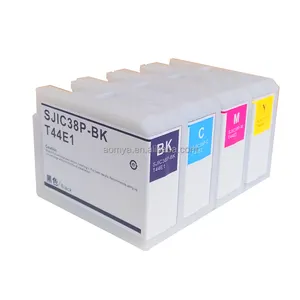 Tinta compatível para epson sjic38 e t44e1/2/3/4/5, pigmento 4c para cartucho para impressora epn c6050 3050