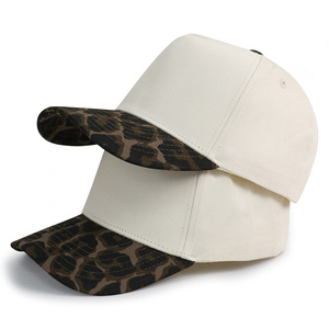 HBA54批发现货普通空白两色米色猎豹女棒球帽 - Product Image 4