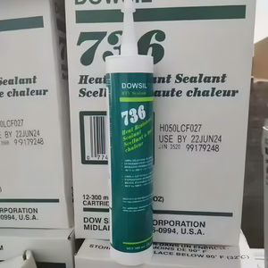 FZR13 DOWSIL 736 Adhésif époxy multi-usages haute température 300ml Rouge Pâte de construction et d'étanchéité en silicone RTV - Product Image 1