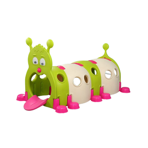 Tunnel de jeu Caterpillar pour tout-petits, maisonnette d'escalade intérieure/extérieure en plastique durable, pour l'éveil animalier des bébés dans les parcs d'aventure - Product Image 1
