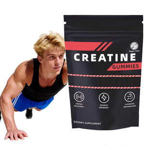Gomme di Creatina Monoidrato Senza Zucchero per Crescita Muscolare, Equilibrio Elettrolitico, Aumento di Energia, Pre e Post Allenamento, Nutrizione Sportiva per Uomini - Product Image 1