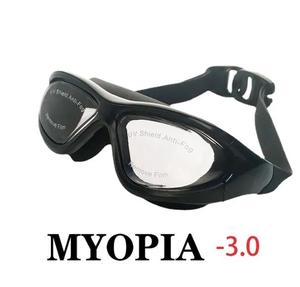 Lunettes de natation professionnelles pour hommes et femmes, verres optiques étanches en PC, anti-buée, avec bouchons d'oreilles, vente en gros - Product Image 2
