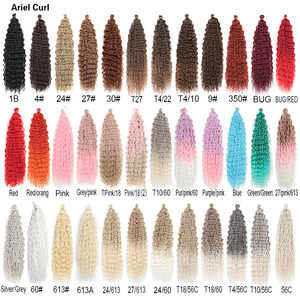 Extensiones de Cabello Sintético de 22 Pulgadas, Estilo Arie Curl, Rizado, Hippie Curl, Ondulado, Ondas Sueltas, Tejido Único, Teñido, para Trenzas - Product Image 5
