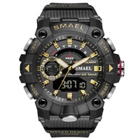 Jam Tangan Sport Diver Pria SMAEL 8040 Quartz Digital Movement 5ATM Tahan Air Luminous Chronograph Alarm Stop Watch