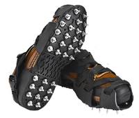 Crampons antidérapants en acier inoxydable à 32 dents, crampons de sécurité pour chaussures, crampons pour la randonnée, la glace, la neige, l'escalade