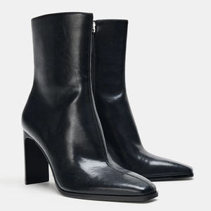 Petites bottines confortables à talon épais <span class=keywords><strong>pour</strong></span> femmes, style western, à bout carré, à enfiler - Product Image 2