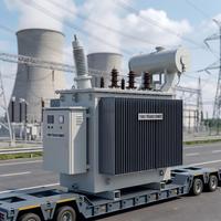 Transformateur immergé dans l'huile à enroulement concentrique triphasé, sortie personnalisée, 6,3 MVA, 110 kV à 35 kV, S18-6300-110
