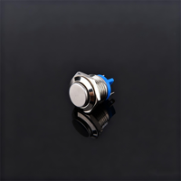 Interrupteur à bouton-poussoir en acier inoxydable IP65 de 12 mm, 12 V, borne à vis, étanche pour tableau de commande électrique
