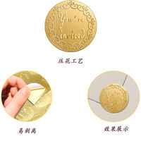 Autocollants adhésifs de logo personnalisé à faible quantité minimale de commande Feuille d'or étanche en relief sur cuivre sensible à la chaleur pour propres logos