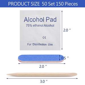 OEMプロ仕様ポータブル新デザインネイルプレップキット付け爪3ピースミニセットネイルファイルアルコールチップオレンジスティック小型 - Product Image 2