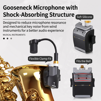 Système de microphone sans fil pour saxophone B-6 2,4 GHz, émetteur-récepteur de micro pour instrument, étui de charge, accessoire d'instrument en métal