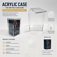 Étui en acrylique magnétique transparent anti-jaunissement écologique XC UV, boîte de booster OPCG japonaise One Piece OP03 Mighty Enemies, boîte de cartes TCG