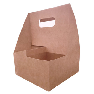 Kraft giấy dùng một lần uống tàu sân bay tùy chỉnh Lấy đi nóng uống cà phê Tea Cup chủ với xử lý - Product Image 6