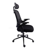 Salle d'attente réglable noir maille exécutive haut dossier patron chaise bureau avec roue
