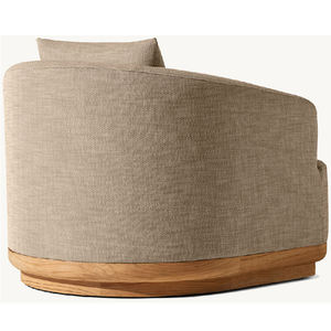 Nuevo Sillón de Tela con Madera de Teca, Juego de Muebles de Patio para Exteriores, Sofá de Jardín Moderno - Product Image 5