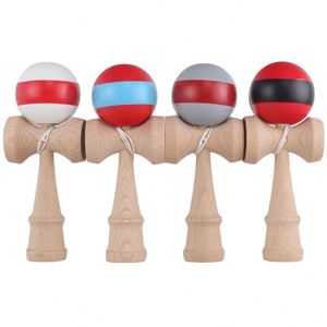 Jouet Kendama en bois personnalisé avec logo, balles en PU élastiques, jeu de dextérité traditionnel japonais pour enfants, vente en gros - Product Image 1