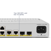 Cisco Catalyst 9200CX-12P-2X2G-E Commutateur Géré 12 Ports PoE+ 2x10G SFP+ 2x1G Network Essentials Sans Ventilateur Compact Couche 3 Neuf