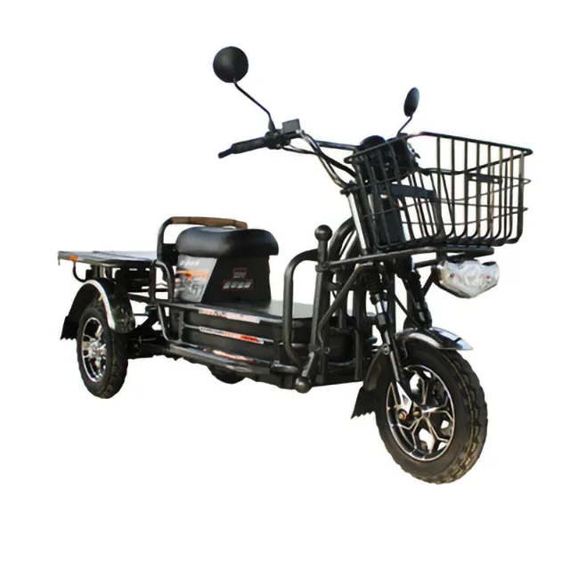 Motocicleta elétrica de potência forte 1000w, motocicleta elétrica com grande caixa, três rodas, scooter elétrico
