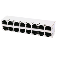 569264 Connecteur RJ45 16 ports 8P8C Jack modulaire 2x8 Ethernet avec LED 6368296