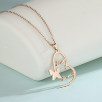 Collar de Eslabones de Acero Inoxidable Chapado en Oro PVD con Nombre Personalizado de Moda para Parejas