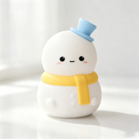 Lámpara de Noche Infantil de Silicona, Portátil, Mini, con Control Táctil de 7 Colores RGB, Diseño de Dibujos Animados, para Decoración de Dormitorio, Regalos para Niños