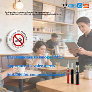 DS-800 ระบบเตือนภัยไฟไหม้แบบไร้สาย Tuya WiFi ควบคุมผ่านแอพ พร้อมระบบแจ้งเตือนด้วยเสียง สำหรับบ้าน โรงเรียน สำนักงาน โรงแรม ร้านอาหาร และสถานที่เชิงพาณิชย์ - Product Image 5