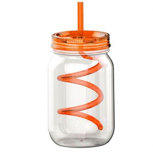 Gobelet en plastique AS à paroi simple de qualité alimentaire 500ML 720ML 920ML type Mason Jar - Product Image 4