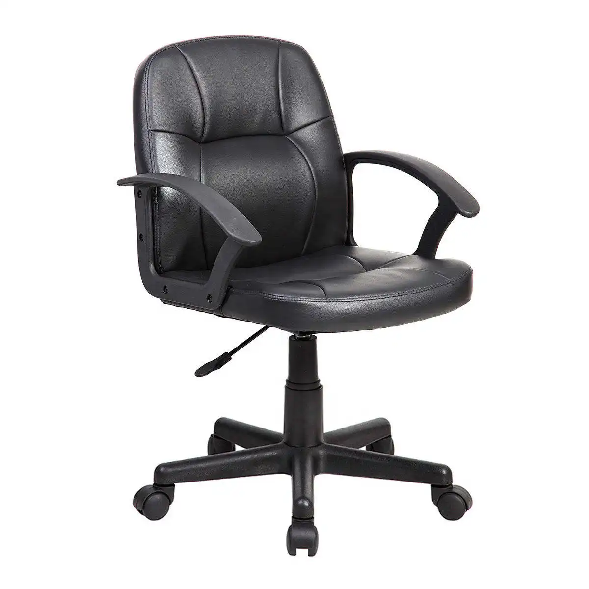 Sedia da ufficio con braccioli in plastica con schienale medio semplice dal Design pulito di fascia alta per sala conferenze