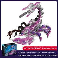 Collection d'insectes Ideas : Jouet VDM, ensemble de blocs de construction Scorpion Sci-Fi, griffes mobiles, 950 pièces, cadeau pour Noël et anniversaire