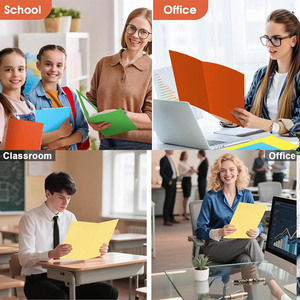 Accessori per Cartelle Portadocumenti Leggere 60GSM 150GSM, Cartelle Semplici in Carta Formato Letter <span class=keywords><strong>A4</strong></span> per Organizzazione Casa, Ufficio o Scuola - Product Image 6
