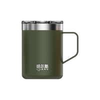 HAERS Tasse à café à double paroi Gobelets isolés Vierges de sublimation Bouteille de bière sous vide de luxe droite en acier inoxydable