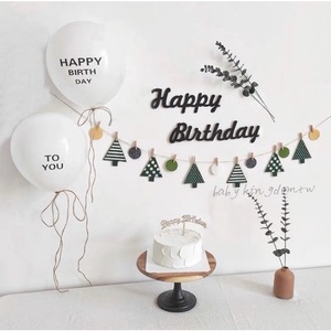 Décorations en feutre pour arbre de Noël, bannières simples pour fêtes d'anniversaire, toiles de fond pour photos d'anniversaire pour enfants, bannières. - Product Image 1