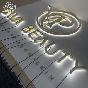 Letrero Luminoso con Logotipo y Letras LED 3D Retroiluminadas Personalizadas para Salón de Belleza y Negocios - Product Image 1