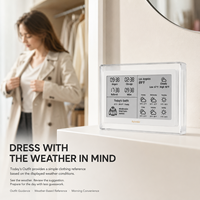 Kylendar – Afficheur de bureau intelligent WiFi en acrylique de 7,5 pouces avec calendrier électronique, affichage des heures des quatre villes, prévisions météo et conseils vestimentaires quotidiens