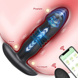 Prostata-Massage gerät Anal Vibrator mit APP 3 Schub-und 10 Vibrations modi Vibrierender Butt Plug Penis Ring 10 Modi Anal Sexspielzeug - Product Image 2