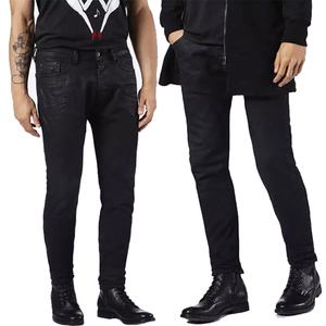 Custom Modern <b>Black</b> Tapered Fit Skinny Waxed Coated Denim <b>Jeans</b> <b>Slim</b> Leg <b>Jean</b> Pants for <b>Men</b> - Product Image 3
