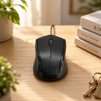 Mouse Optik Berkabel Profesional Murah Grosir, Resolusi 1200DPI, 3 Tombol, Desain Ergonomis untuk Laptop dan Desktop