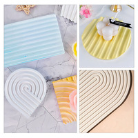 Moule en silicone en forme de U YS pour bricolage, béton, plâtre, ciment, sous-verre, plateau à fruits, gâteau, modèle géométrique en résine, décoration intérieure