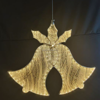 Guirlande lumineuse LED de Noël pour fête, avec décorations de Père Noël et petits cadeaux