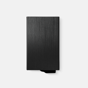 Porte-cartes en alliage d'aluminium CardHoda avec finition brossée, étui anti-RFID, design fin, sans fermeture, pour cartes de visite - Product Image 2