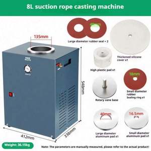 Molde de Yeso REALMAX, Molde Especial Invertido para Joyería, Molde para Manualidades, Herramienta de Fundición de Oro, Máquina de Fundición de Cables de Succión Fuerte de <span class=keywords><strong>8</strong></span> <span class=keywords><strong>Litros</strong></span> - Product Image 6